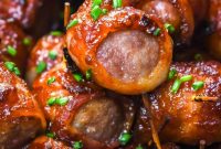 Bacon-Wrapped Brat Bites with 5 Simple Ingredients