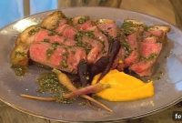 Bone-In Roasted Sirloin with Salt-Baked Carrots & Black Truffle Vinaigrette