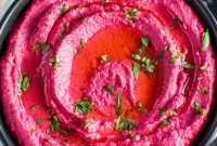 Creamy Roasted Beet Hummus Recipe — Vibrant, Tangy Dip