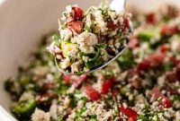 Cauliflower Tabbouleh Salad with Fresh Herbs and Lemon Vinaigrette