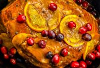 Slow Cooker Orange Cranberry Ginger Glazed Ham Recipe