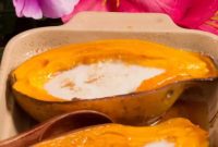 Marshallese Baked Papaya with Coconut Cream Recipe