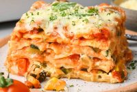Hearty Vegetable Lasagna Recipe with Spinach & Ricotta