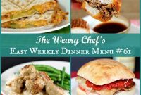Weekly Dinner Menu 61: Simple Sandwich Recipes for Busy Nights