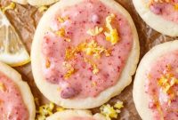 Lemon Shortbread Cookies with Strawberry Glaze Recipe