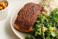 Crispy Air Fryer Salmon with Lemon Garlic Butter