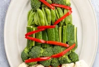 Festive Christmas Tree Vegetable Platter Ideas for Holiday Parties