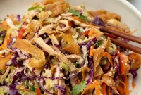 Crispy Chinese Chicken Salad Recipe with Sesame Ginger Dressing