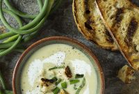 Chilled Potato and Garlic Scape Soup (Vichyssoise Recipe)