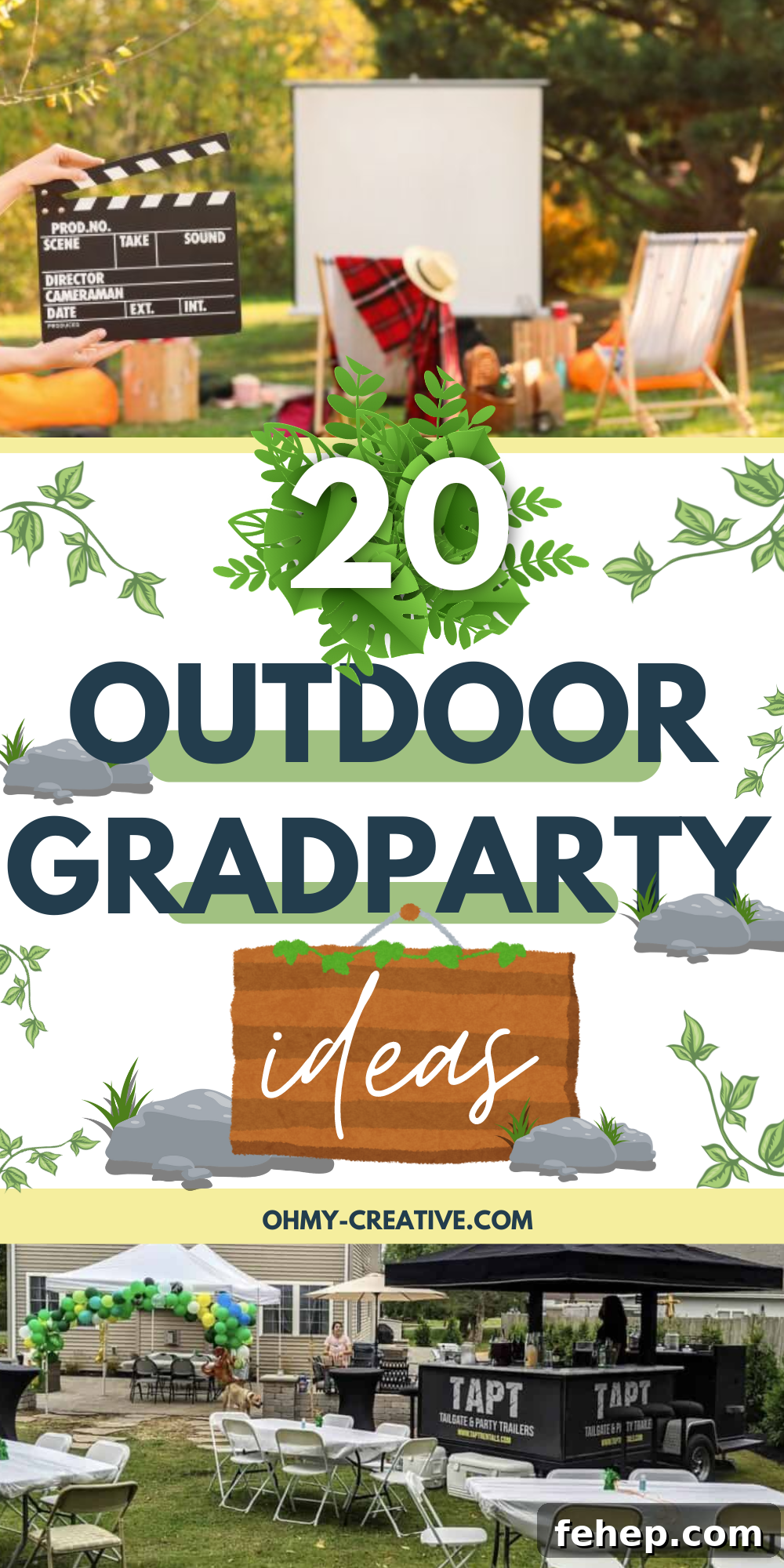 20 Creative Outdoor Graduation Party Ideas for Memorable Celebrations 4 A collage image of Outdoor Grad Party Ideas for a fantastic graduation celebration!