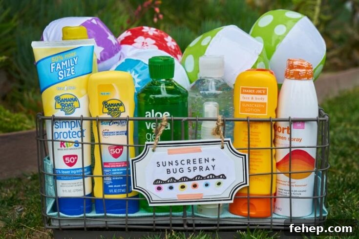 Image for Bug Spray & Sunscreen Basket