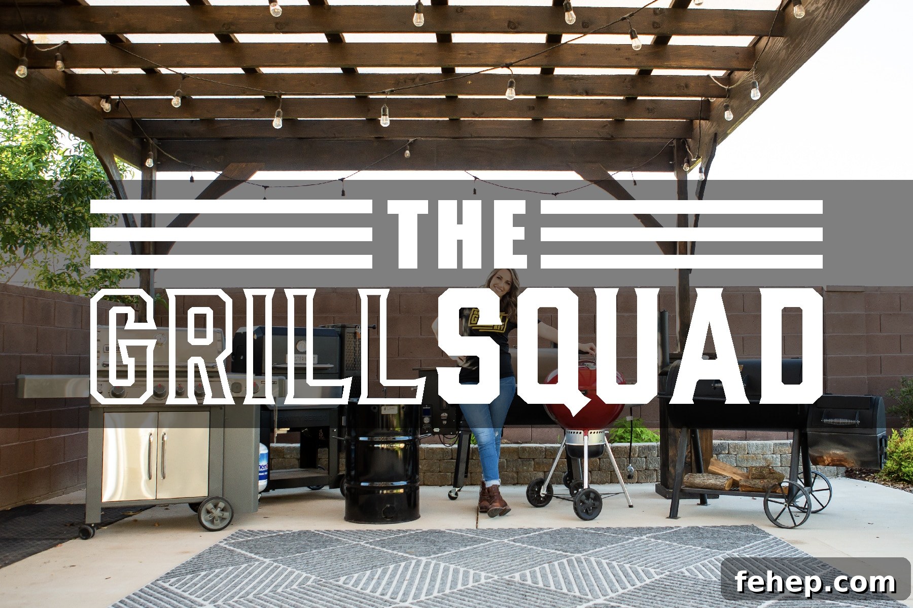 Perfect BBQ Gift Ideas for the Grillmaster This Season 6 Susie in front of several grills.