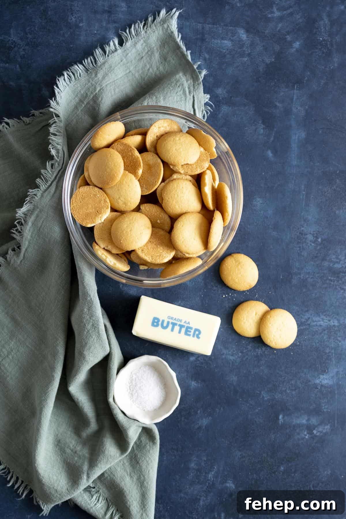 Vanilla Wafer Crust Recipe: Quick No-Bake Pie and Cheesecake Crust 3 Ingredients for vanilla wafer crust.