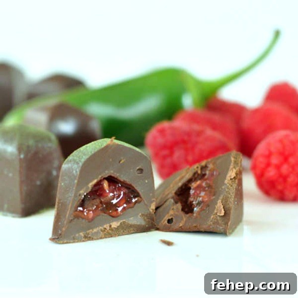 Raspberry Jalapeño Chocolates