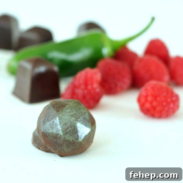 Raspberry Jalapeño Chocolates