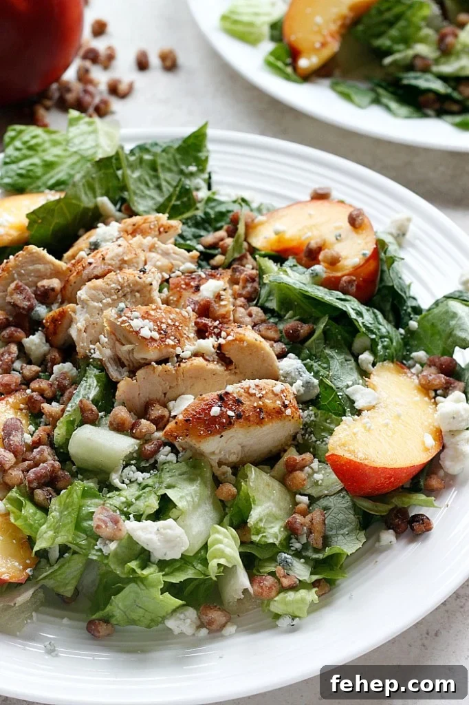 Chicken, Necatrine and Gorgonzola Salad