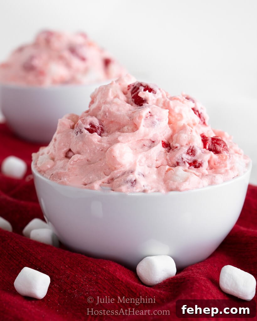 Simple 3-Step Leftover Turkey Casserole Recipe 5 Close up of Pineapple Cherry Fluff