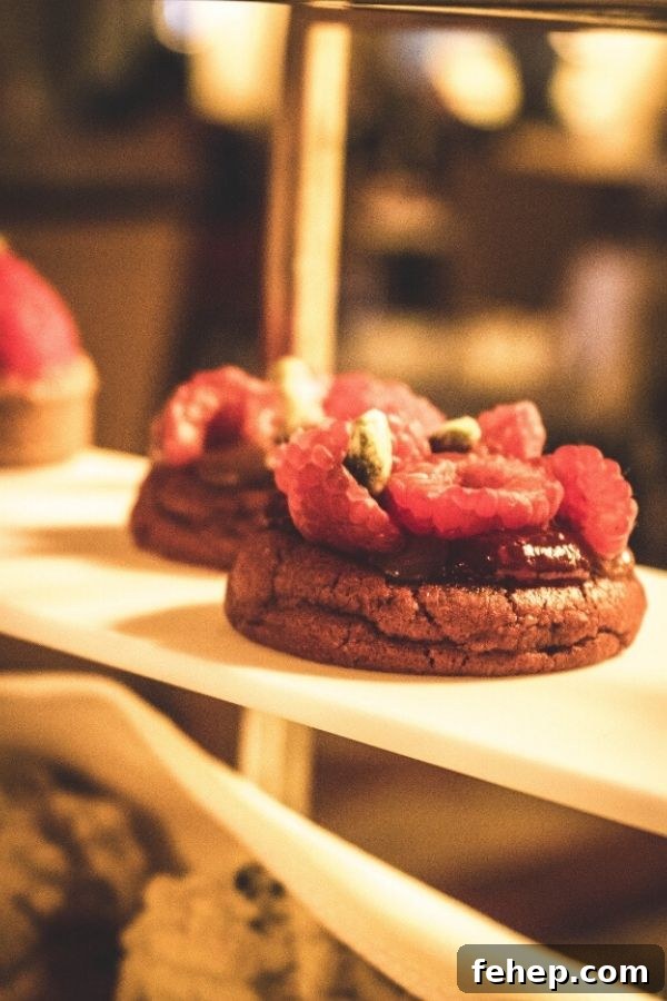 close-up of a raspberry cookie - one of the foods in Paris you have to try!