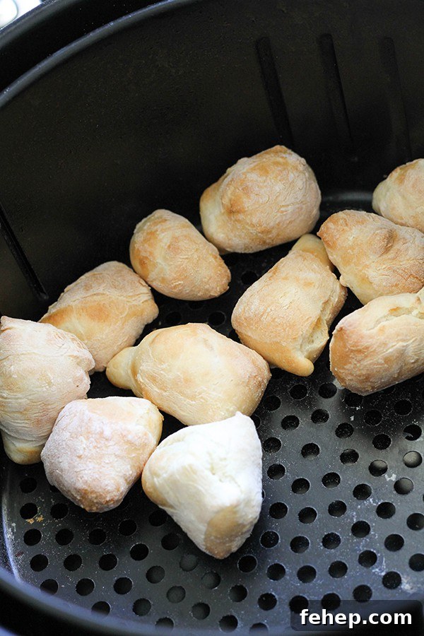 Cinnamon Sugar Pretzel Bites (Yeast-Free) 9 pretzel bites in an air fryer basket.
