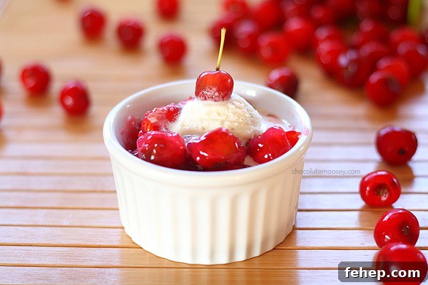 One Serving Cherry Pie Ice Cream Sundae