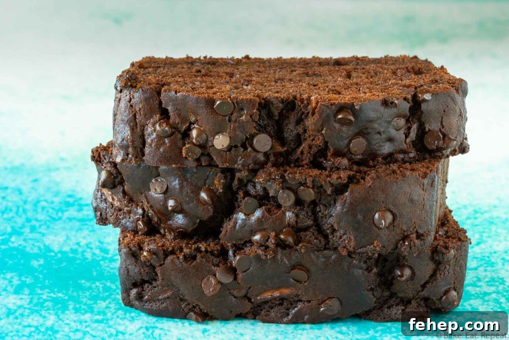 Easy chocolate zucchini bread