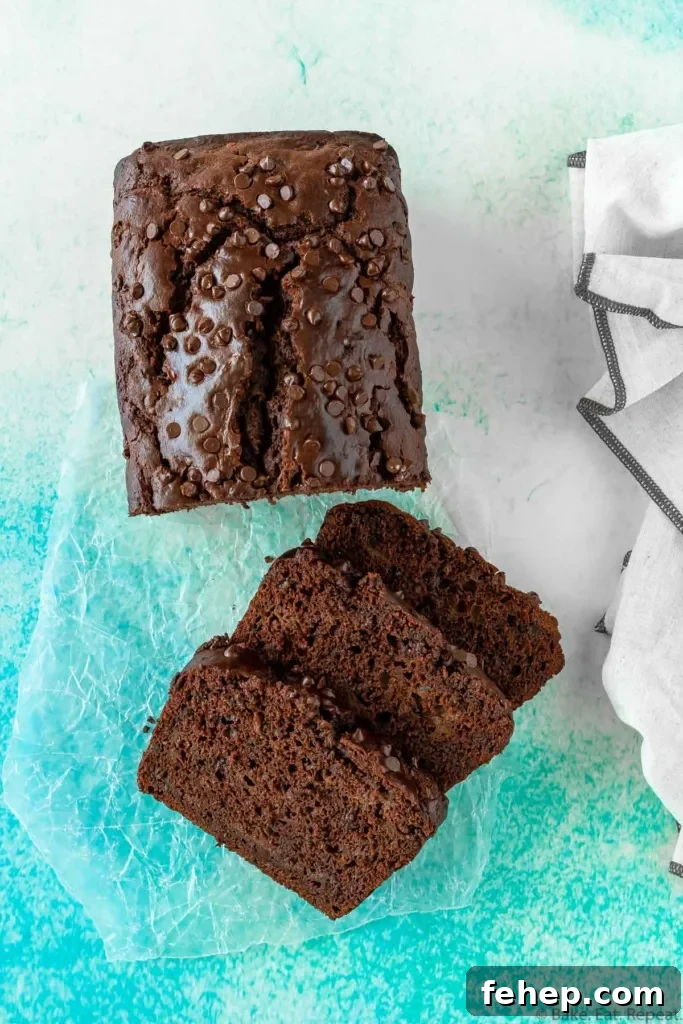 Quick chocolate zucchini bread