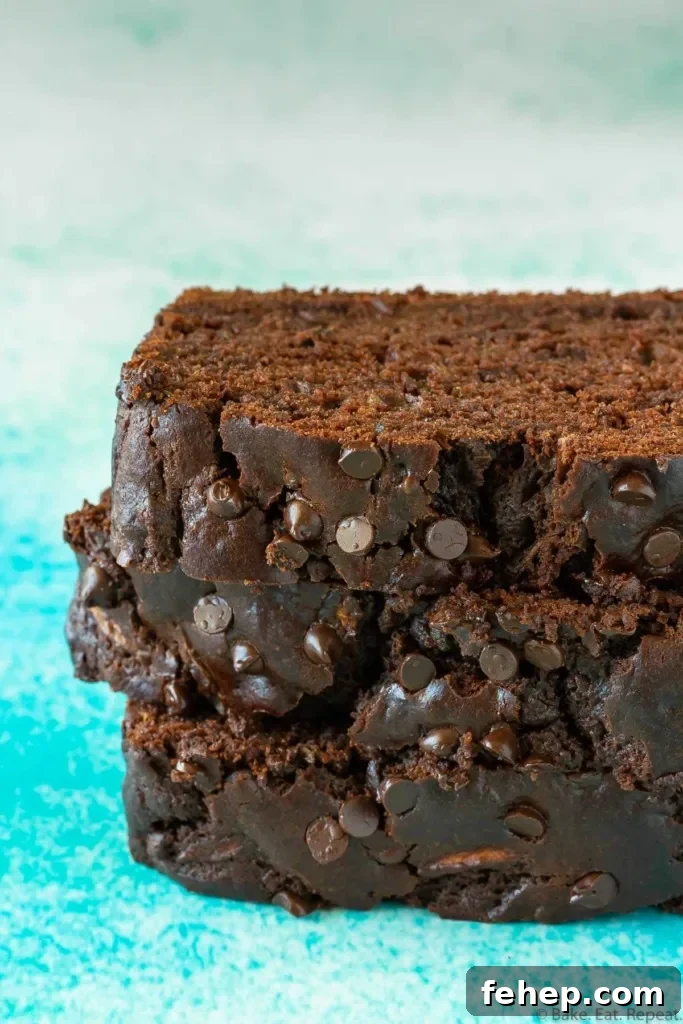 Easy double chocolate zucchini bread