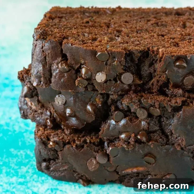 Easy double chocolate zucchini bread