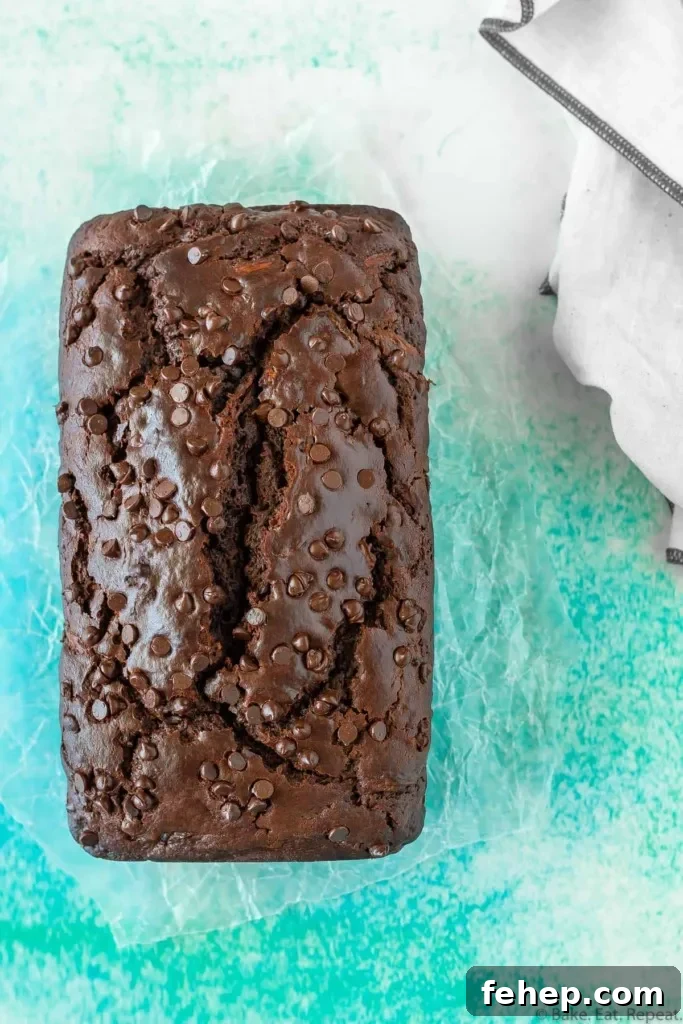 Double chocolate zucchini bread