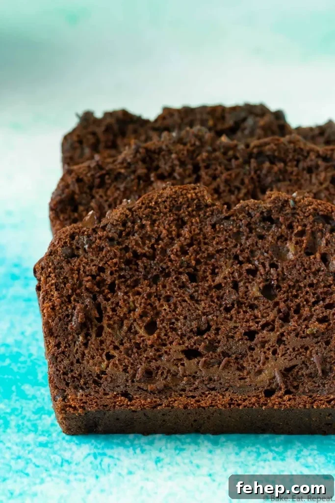 Easy chocolate zucchini bread