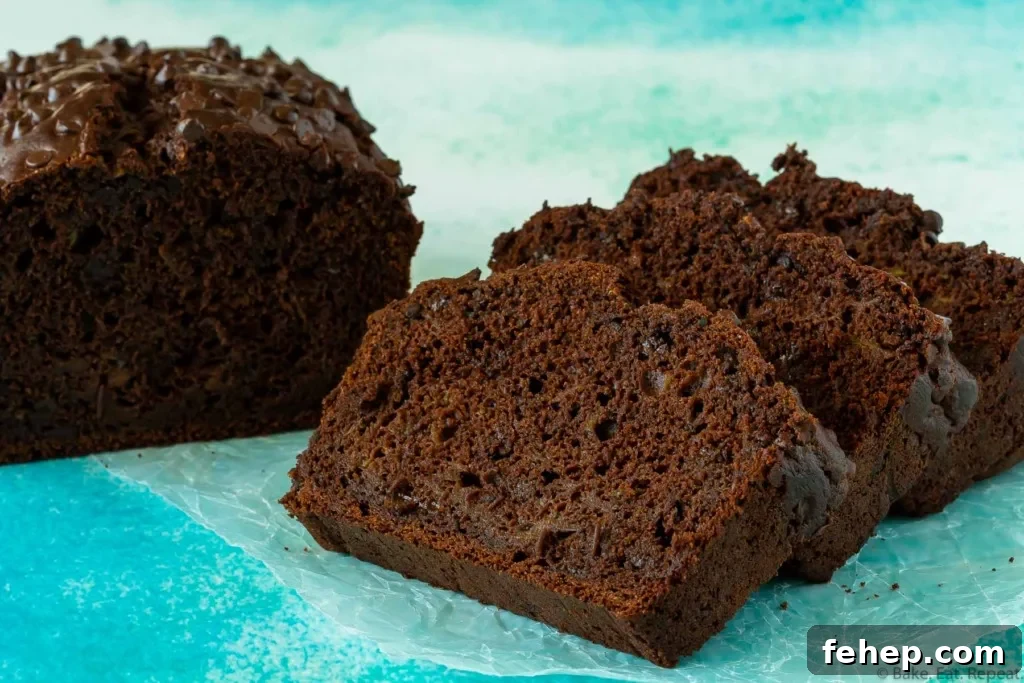 Quick double chocolate zucchini bread