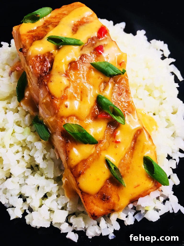 Korean-Style Chicken Rice Bowls with Gochujang Glaze 10 Bang Bang Salmon with Cauliflower Rice