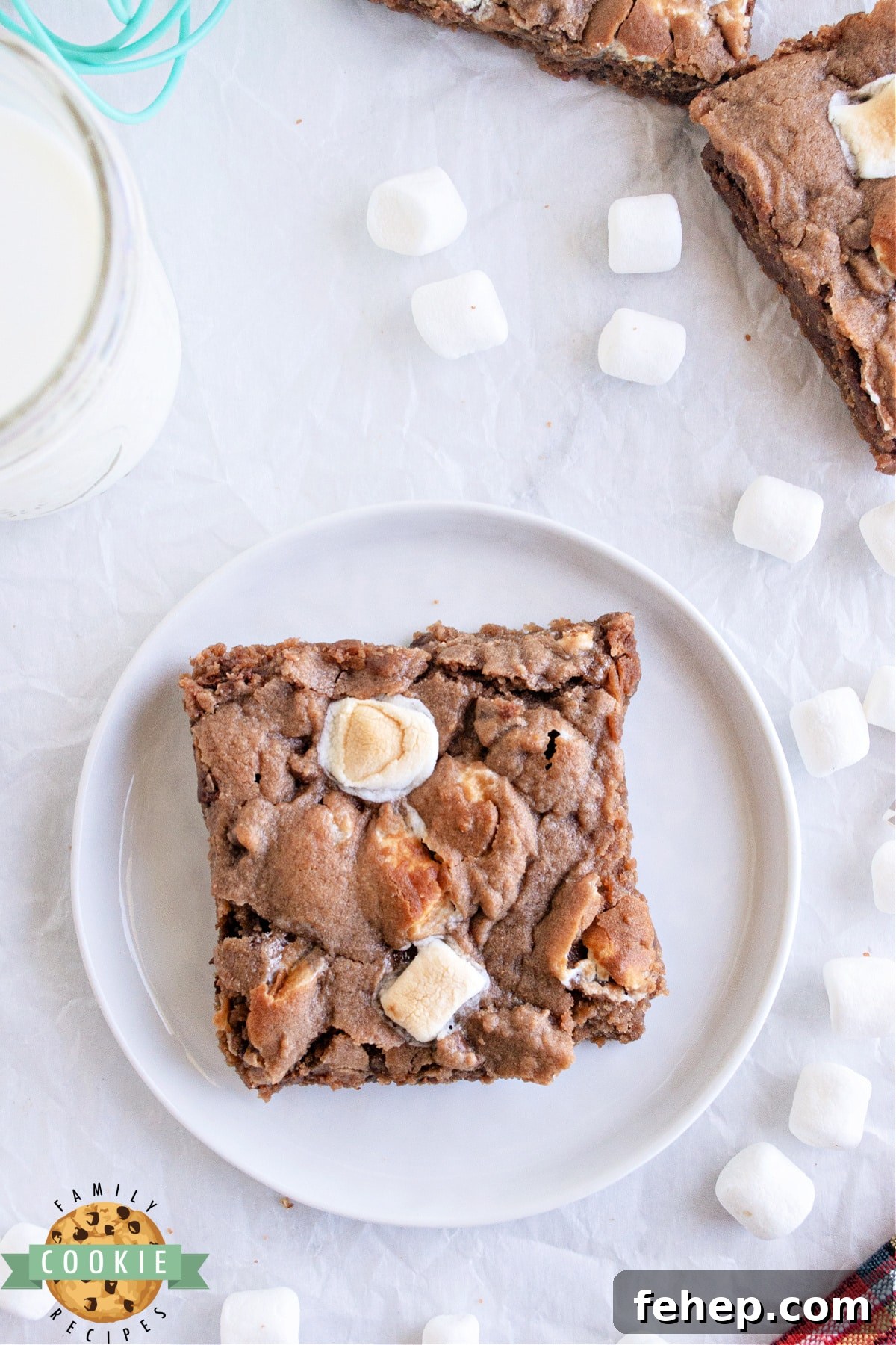 Hot cocoa chocolate chip cookie bars