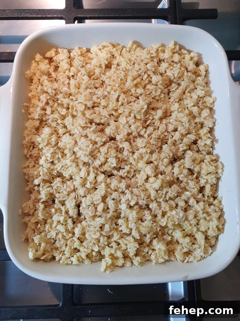 Crumble ready to bake