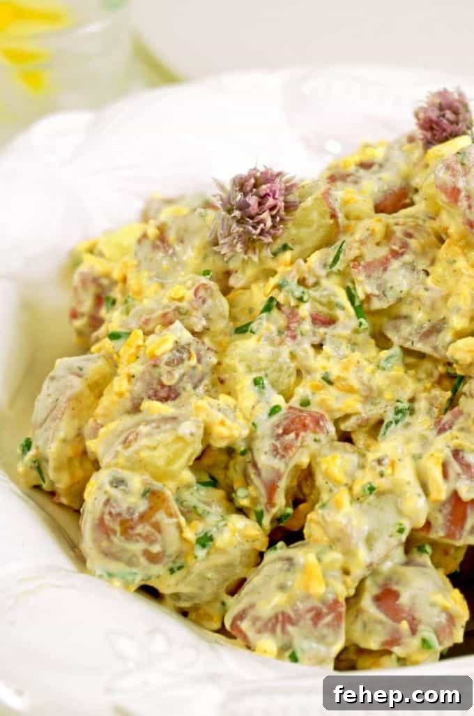 Creamy Bacon Ranch Potato Salad Recipe for Summer BBQs 2 A bowl of salad