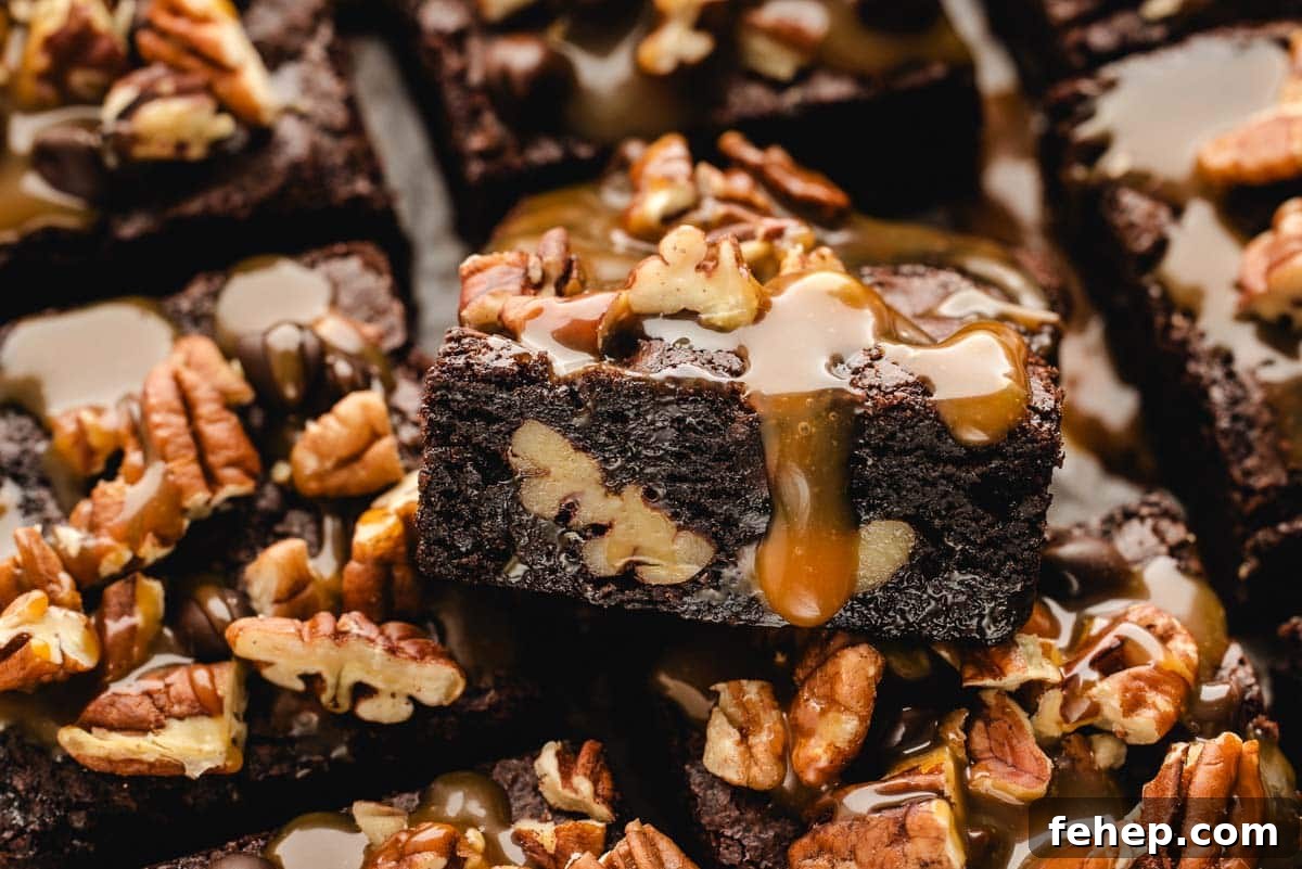 14 Gooey Brownie Recipes That Take Decadence to New Heights 4 Turtle Chocolate Brownies