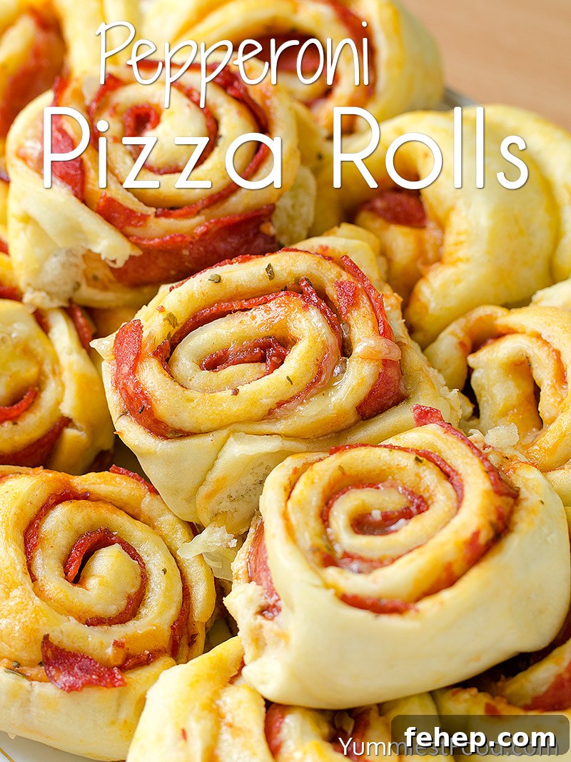 Pepperoni Pizza Rolls - Served