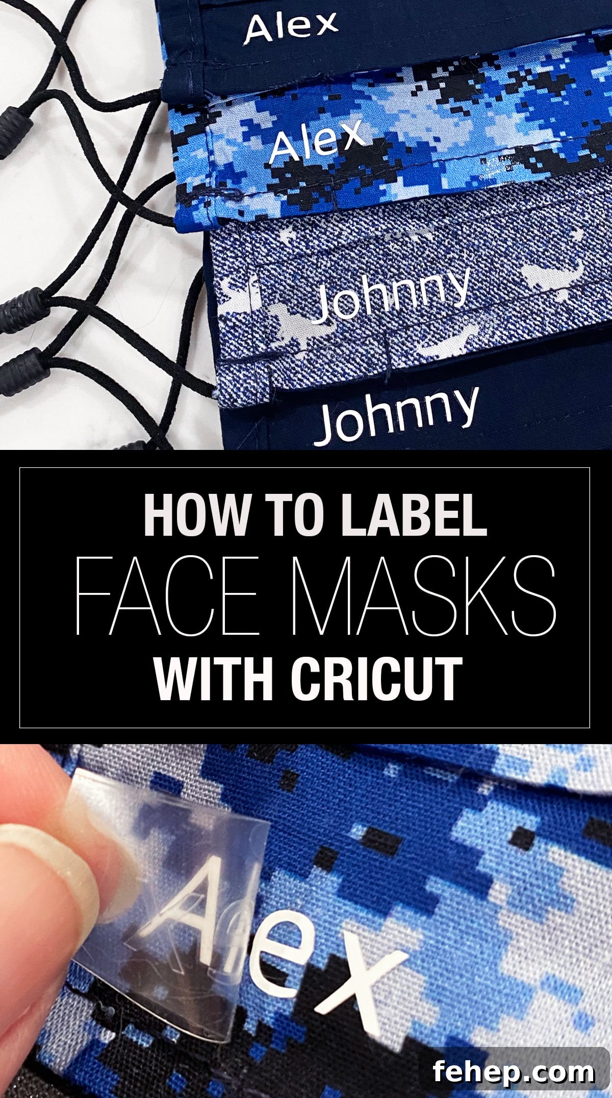 How to label Face Mask with Cricut