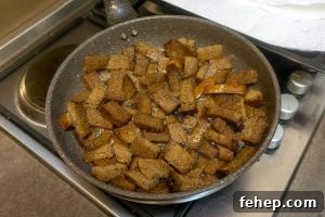 Kepta Duona (Baltic Fried Black Bread) Recipe: Crispy Lithuanian Snack 8 Frying the black bread