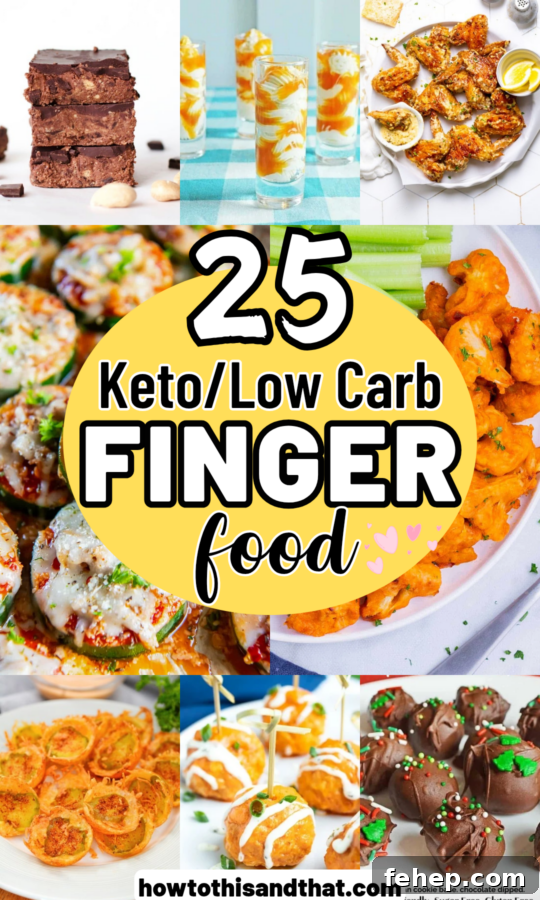 Roundup Image for Easy Keto/Low Carb Finger Food