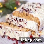 cranberry bliss bread made with cranberries and white chocolate