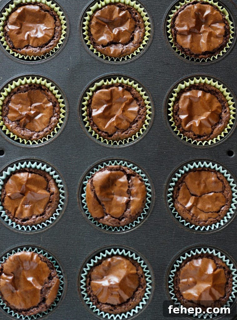 Brownies in a muffin pan 