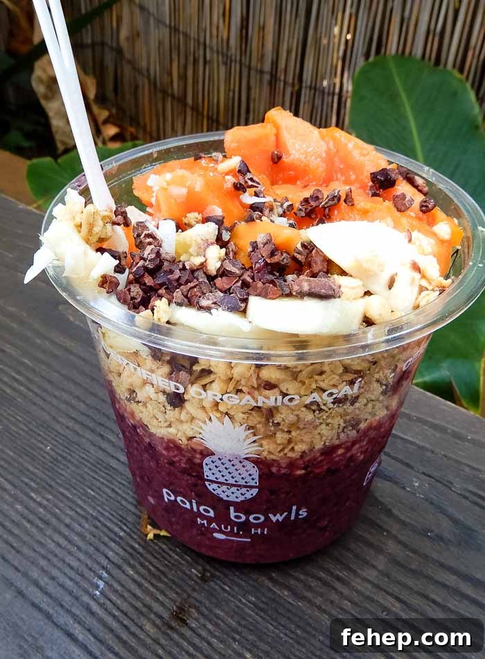 Vegan Acai Bowls at Paia in Maui - Running on Real Food