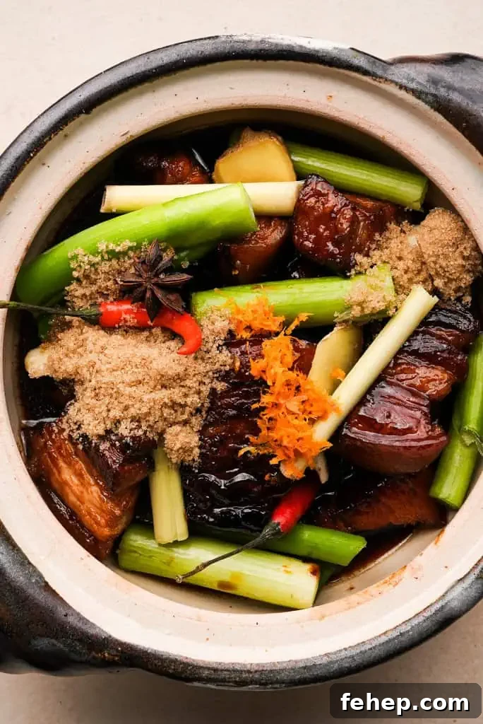 how long to braise pork belly pork belly, seasoning, and aromatics in a pot