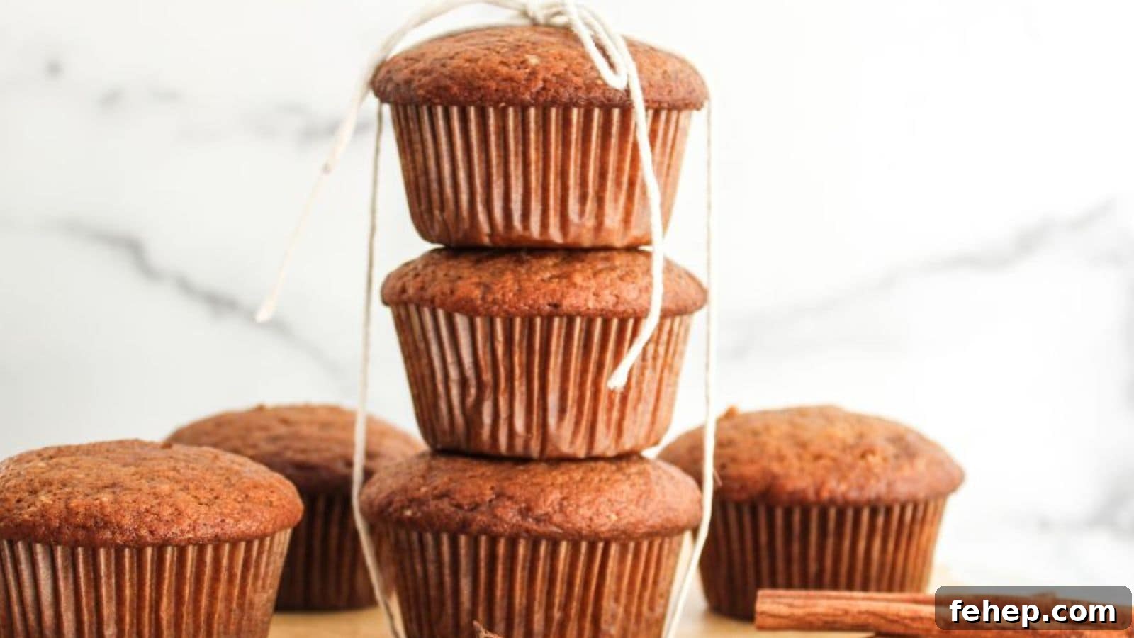 11 Spooky Halloween Treats to Liven Up Any October Night 10 A stack of pumpkin spiced muffins on a plate.