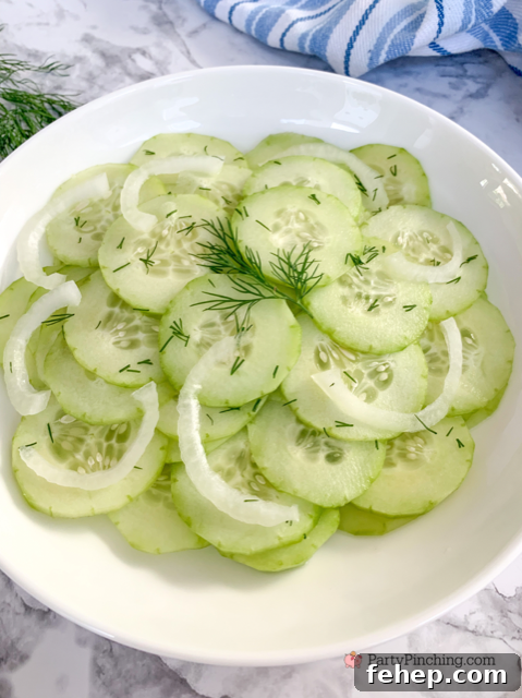 Cucumber and Dill Salad Recipe: Crisp Summer Side Dish 7 Grandma's Cucumber Dill Salad, classic cucumber dill salad, fast and easy cucumber dill and onion salad recipe, best easy cucumber salad recipe, fast easy picnic food ideas, best picnic summer food recipe ideas