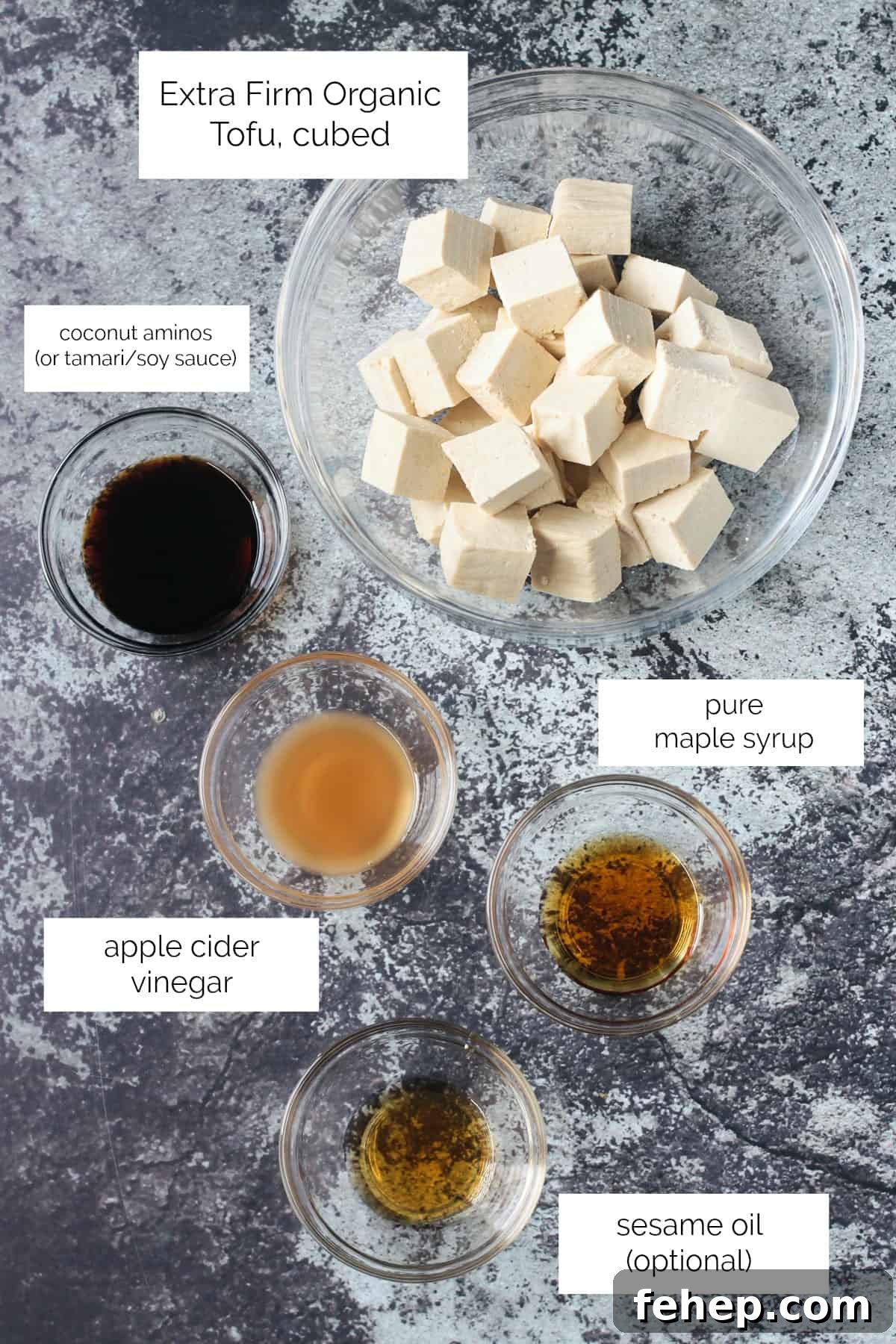 Flavorful Marinated Baked Tofu Recipe for Crispy, Savory Tofu 3 Ingredients used to make this recipe.
