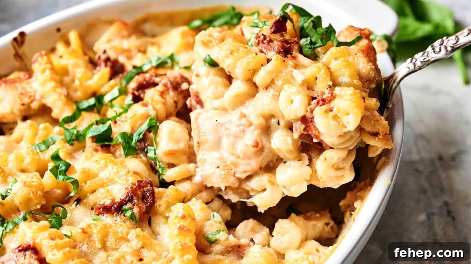 11 Marry Me Recipes That Impress Without Fuss 11 A casserole dish filled with baked pasta topped with melted cheese and garnished with chopped herbs.
