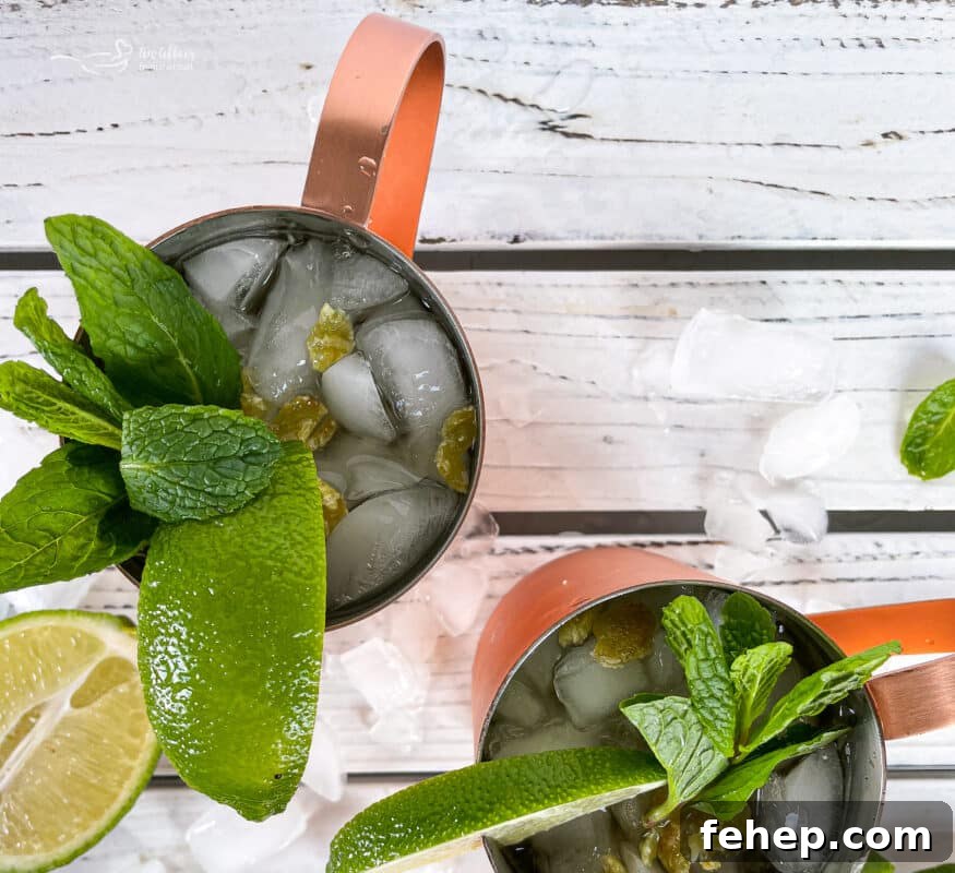 How to Make a Classic Moscow Mule: Ginger, Lime & Vodka Recipe 3 Moscow Mule close-up
