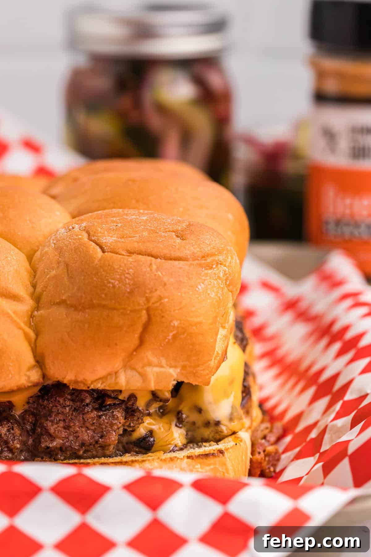 Blackstone Bacon Cheeseburger Sliders Ready to Enjoy
